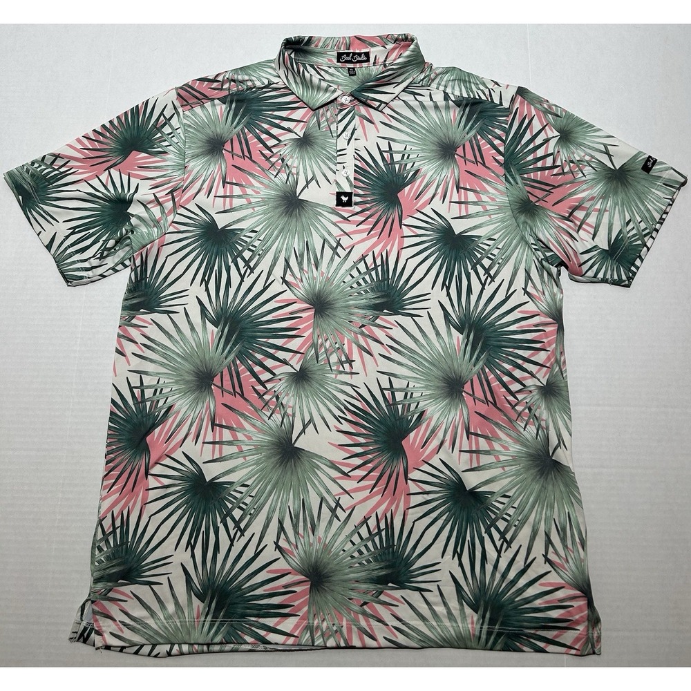 Bad Birdie Polo Shirt Mens Size XL All Over Print AOP Golf Performance Stretch